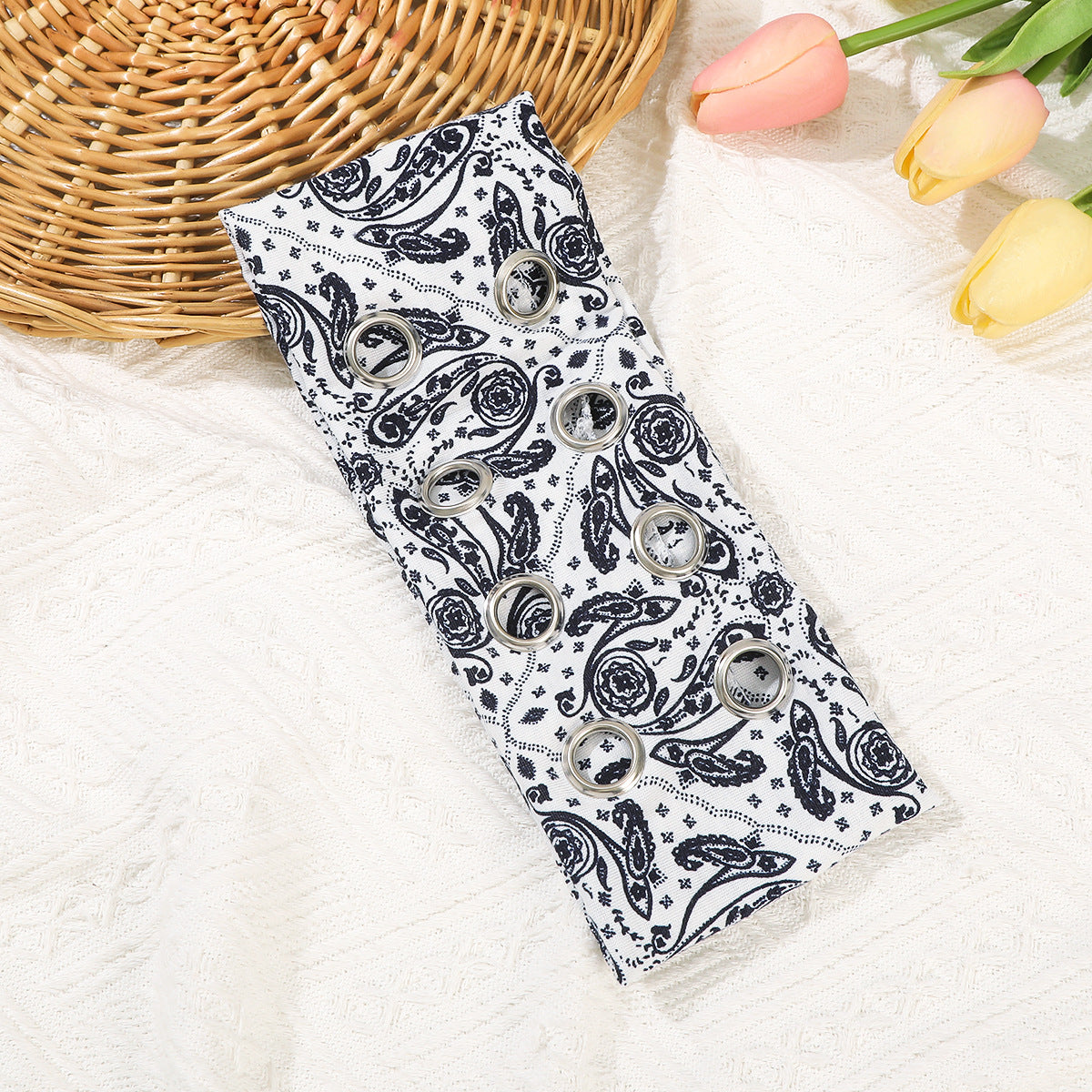 Punk Metal Circle Hip Hop Pullover Hair Band