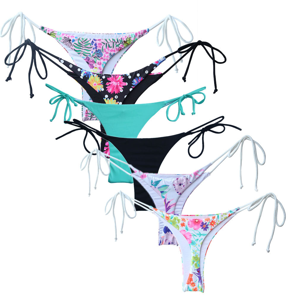 Women's Fashion Printed Lace Up Swimming Trunks