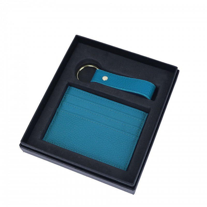Genuine Leather Creative Leather Keychain Certificate Card Holder