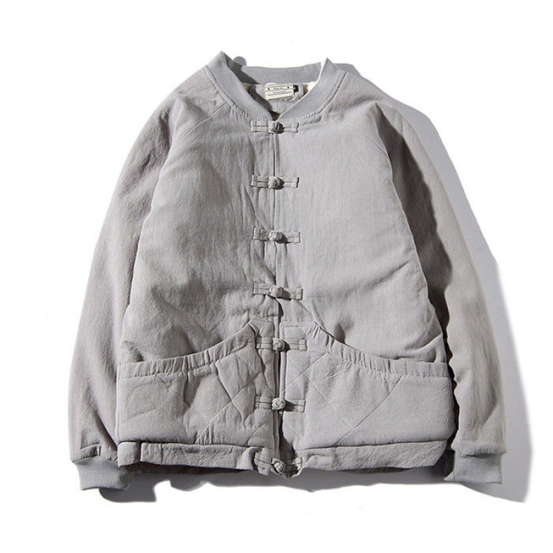 Plush Thick Chinese Style Cotton Coat