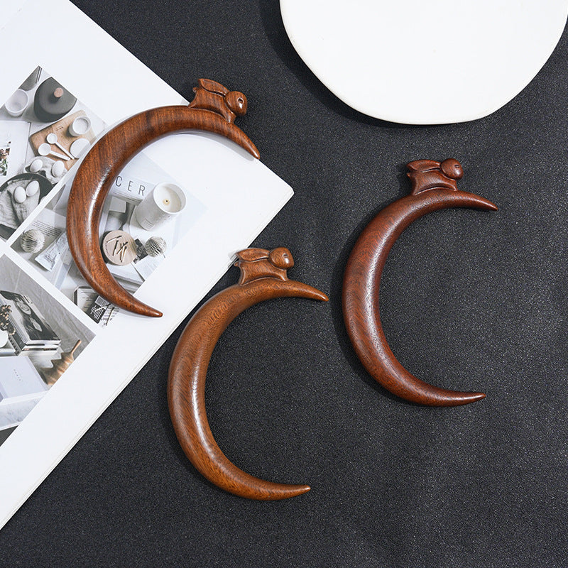Wooden Women's Chinese Style Headdress Animal Hairpin