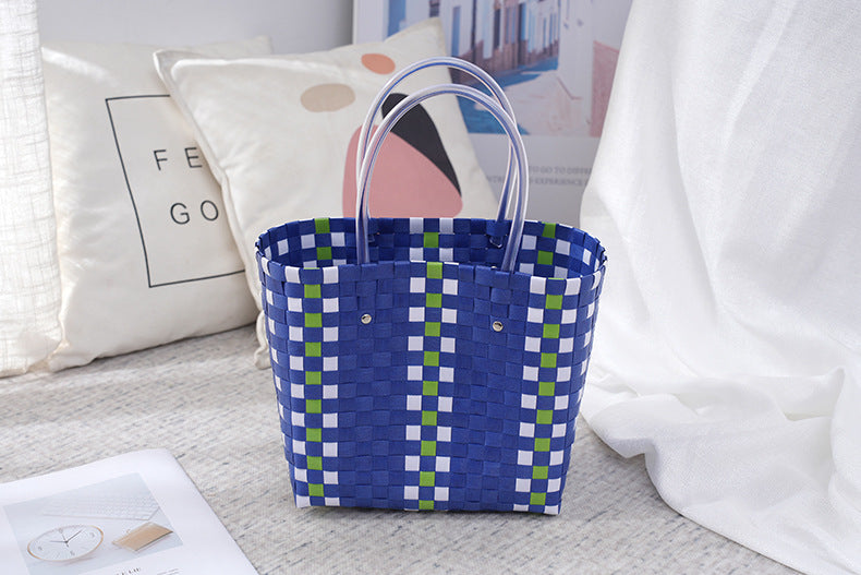 Women's Fashion Diagonal Basket Woven Bag