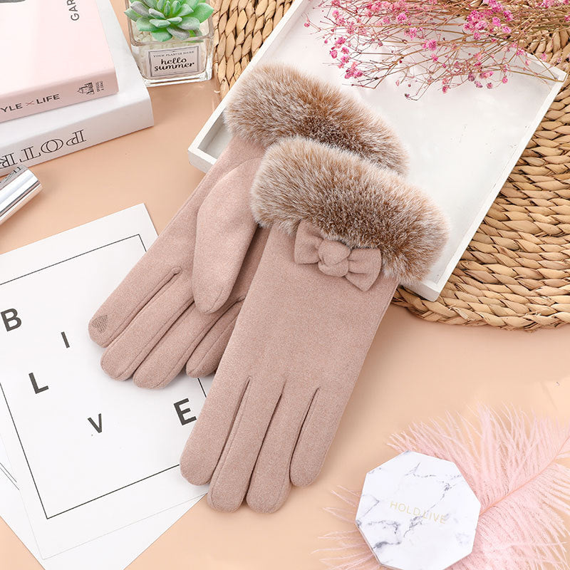Women's Outdoor Cycling Thickened Warm Gloves