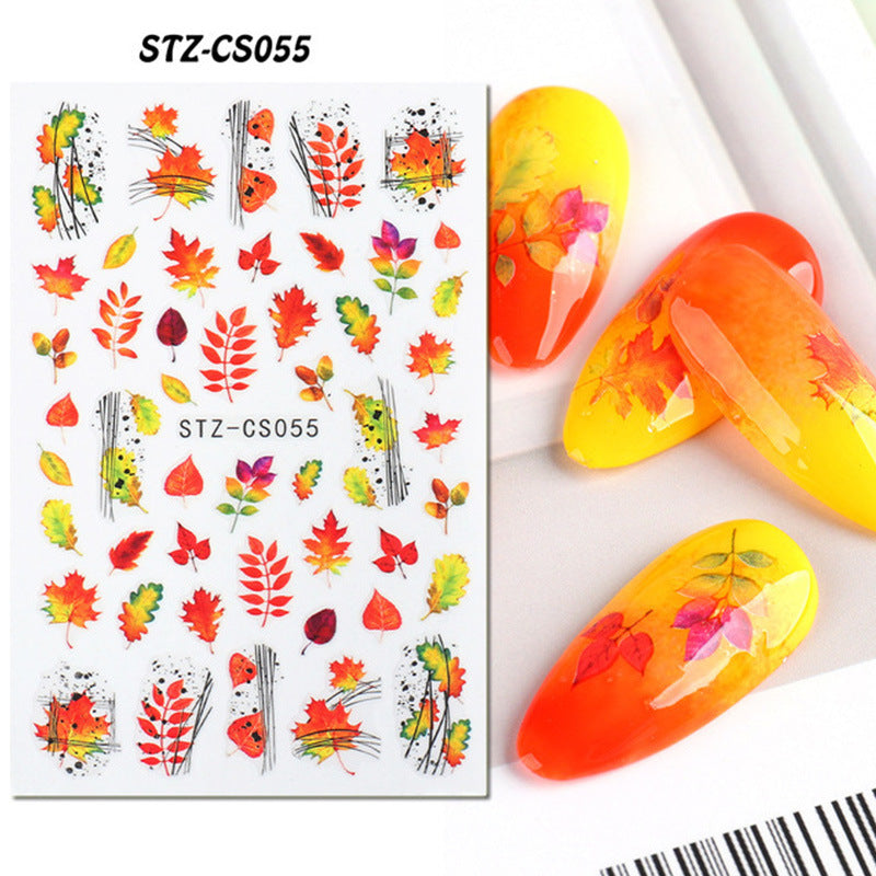 Nail Art Halloween Sticker Adhesive Color Pumpkin Zombie Skull