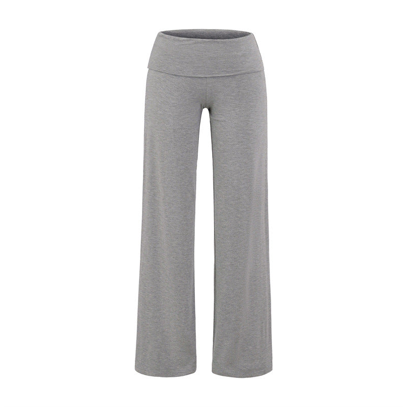 Women's Waist Straight Wide-leg Pants
