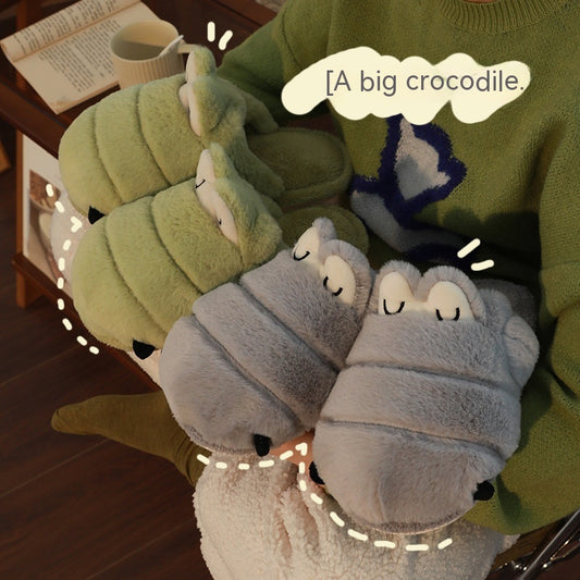 Female Winter Cute Cartoon Interior Home Couple Warm Plush Comfortable Student Fluffy Slippers