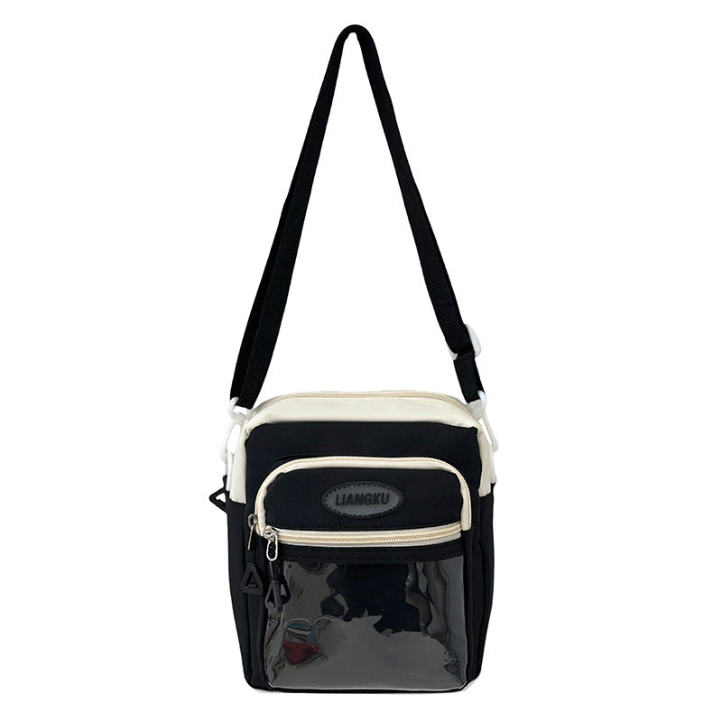 Crossbody Bag Girl Students' Personality Contrast Color