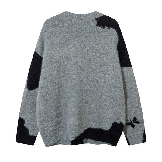 Niche Dark Butterfly V-neck Sweater Coat
