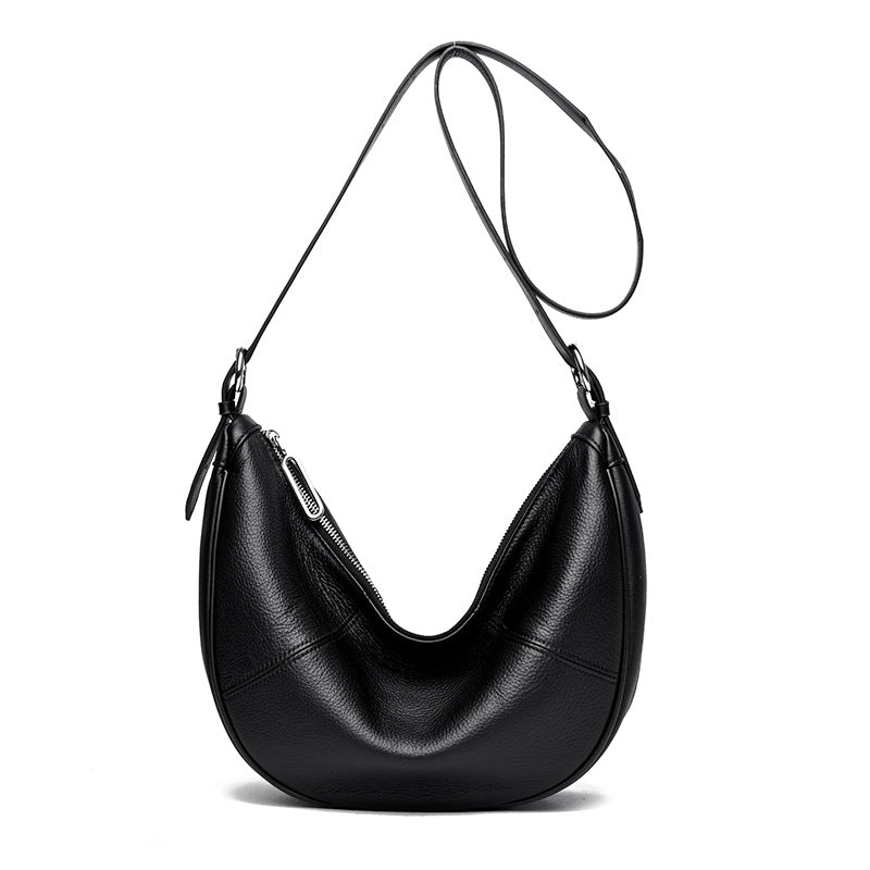 Niche Large Capacity Underarm Leather Shoulder Messenger Bag