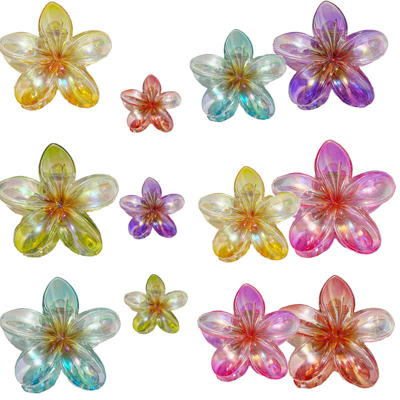 Plating Color Transparent Egg Bauhinia Barrettes Women's