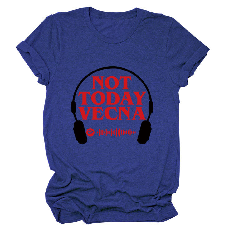 Summer New Round Neck Letter Short-sleeved