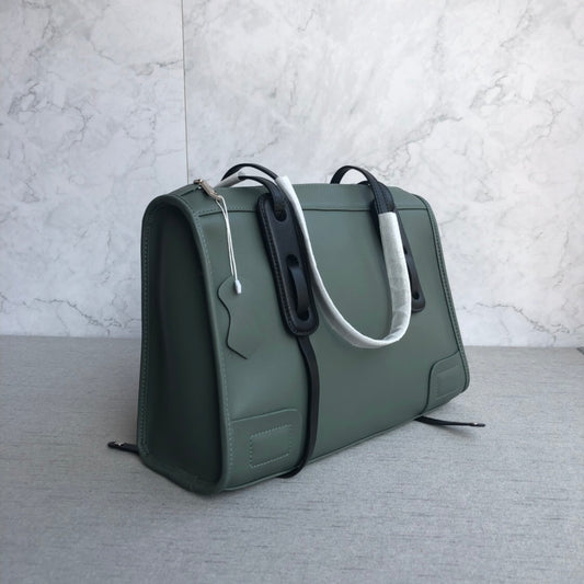Solid Color Large Capacity Tote Bag Leather Shoulder Bag
