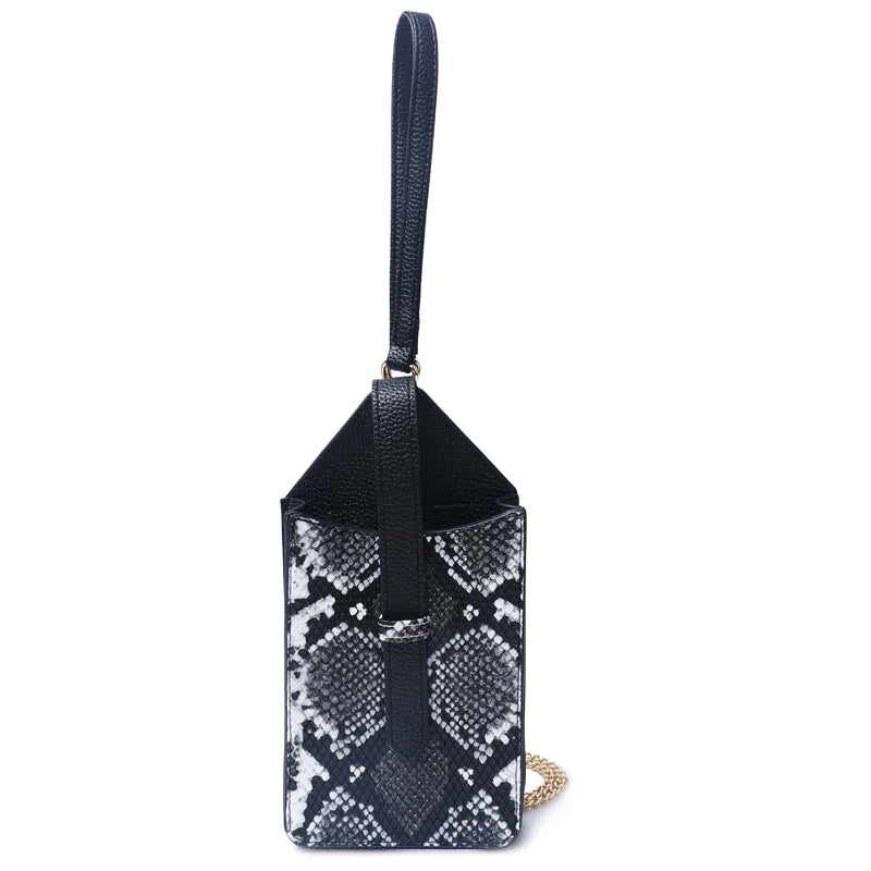 Dame Snake Pattern Pu Messenger Bag