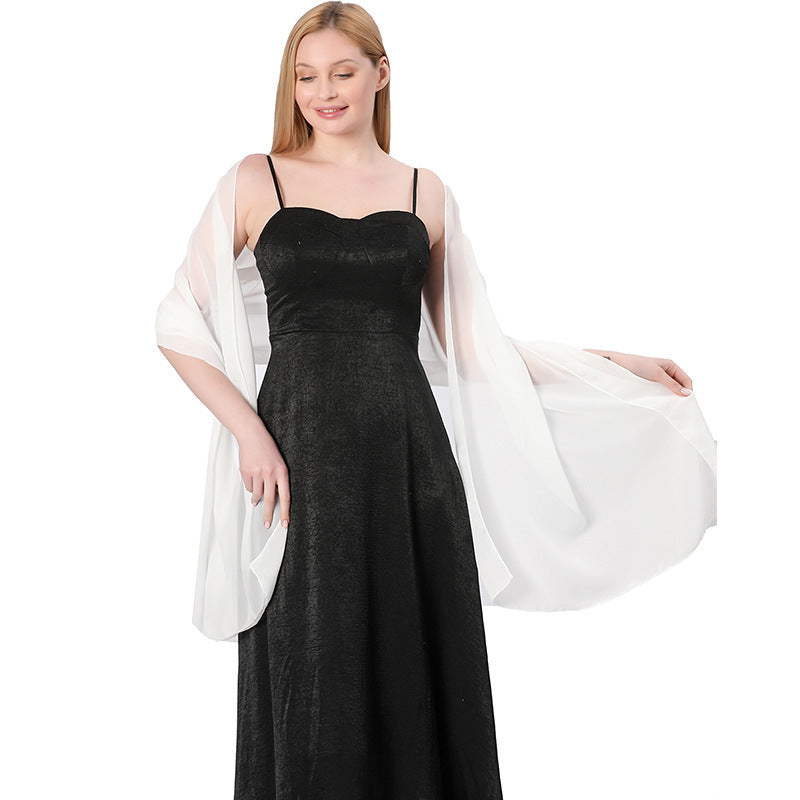 High Quality Solid Color Chiffon Dinner Shawl