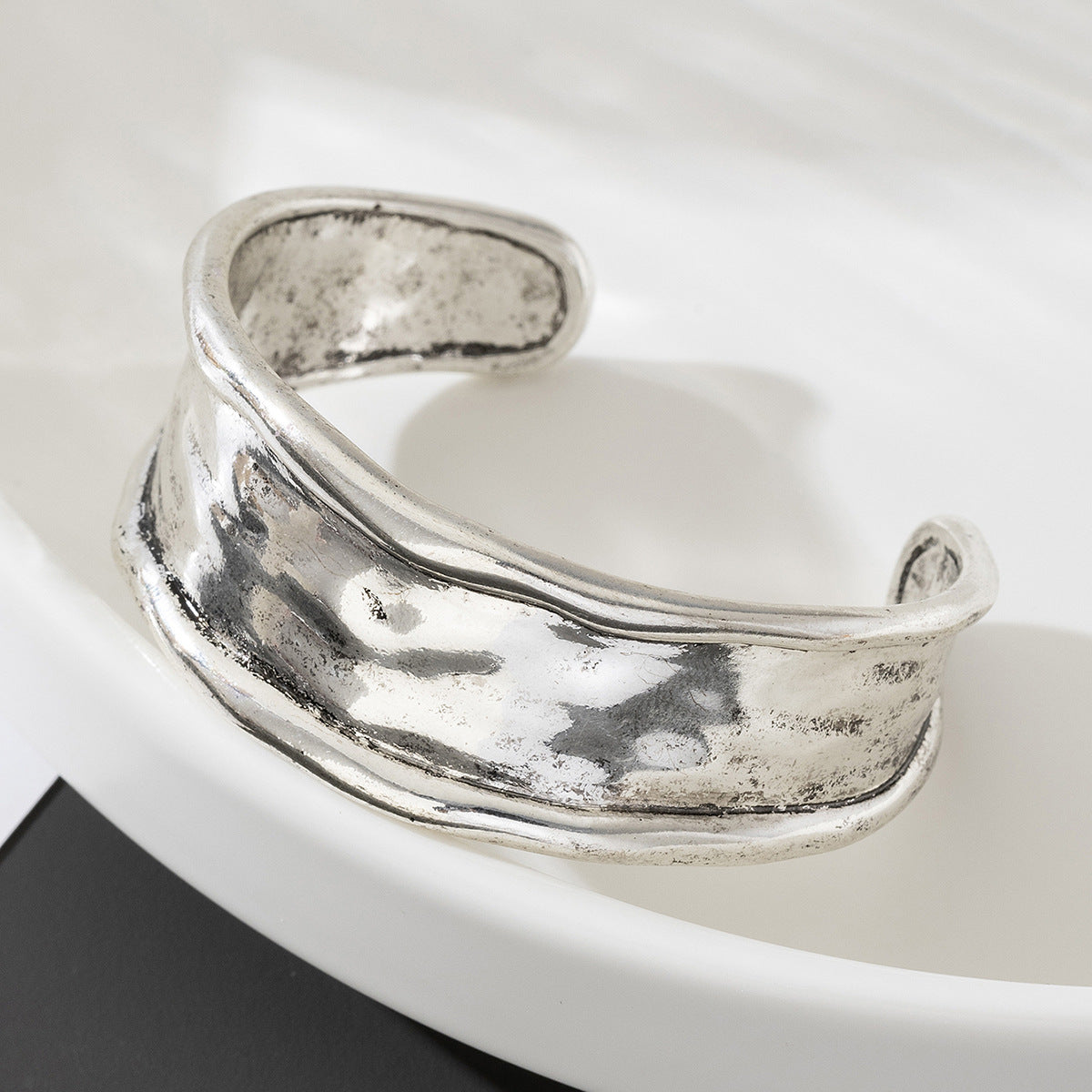 Heavy-duty Textured Curved Distressed Bracelet