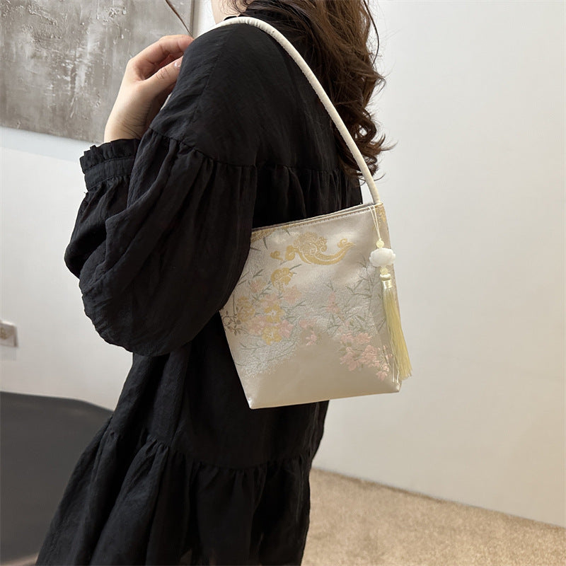 Chinese-style Handbag With A Vintage Hanfu-inspired Design Single-shoulder Bag