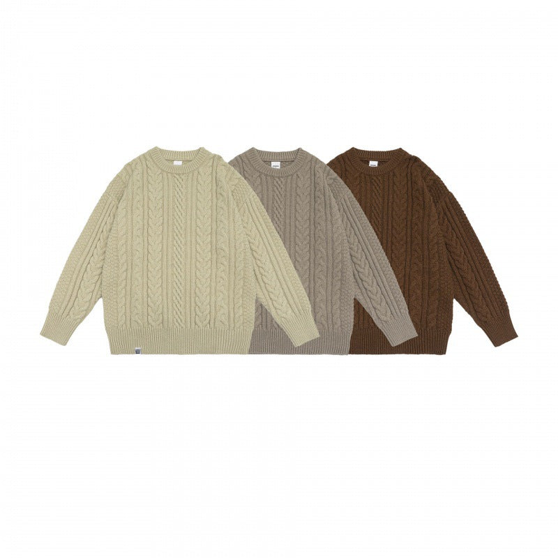 Japanese-style Retro Hemp Pattern Sweater