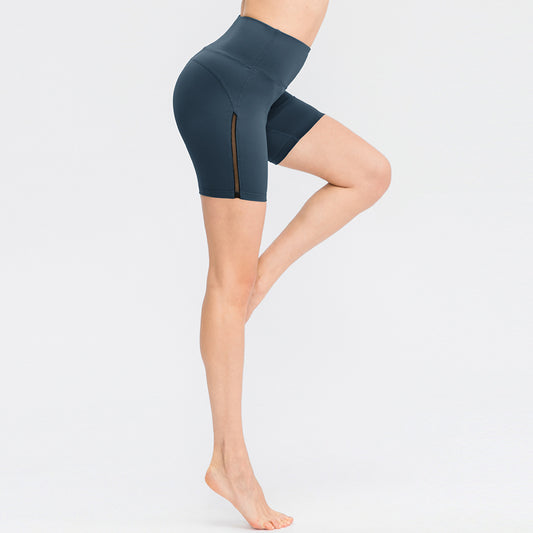 Womens Bare-Look Yoga Double-Sided Brushed Sports Shorts