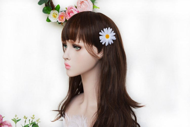 Handmade Hair Accessories Female Daisy Flower Duckbill Clip