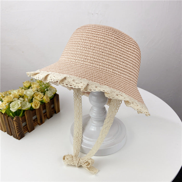 Women's Japanese Lace Fisherman Hat With Lace Straps