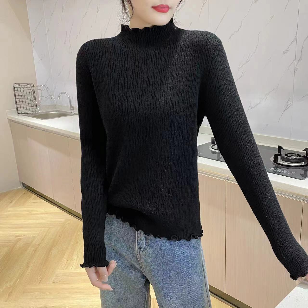 Single-layer Fleece-lined Fleece-lined Thickened Pattern Stringy Selvedge Undershirt