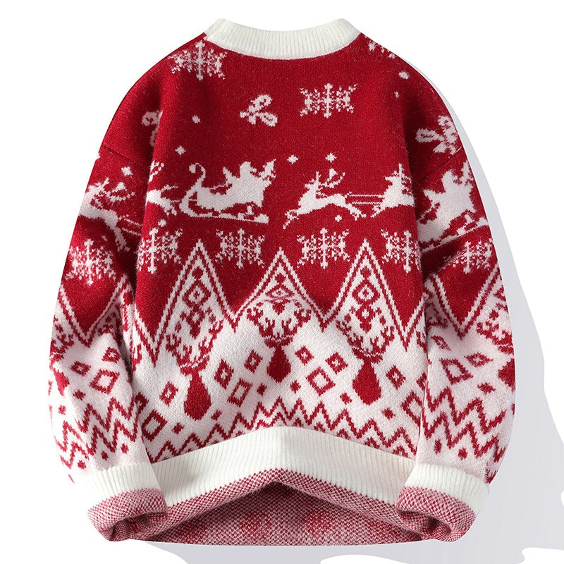 Mock Neck Sweater Men's Thickened Pullover Trendy