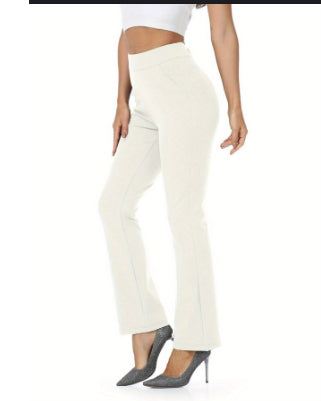 Lavender Wide Leg Trousers High Waist Casual Girls Yoga Pants