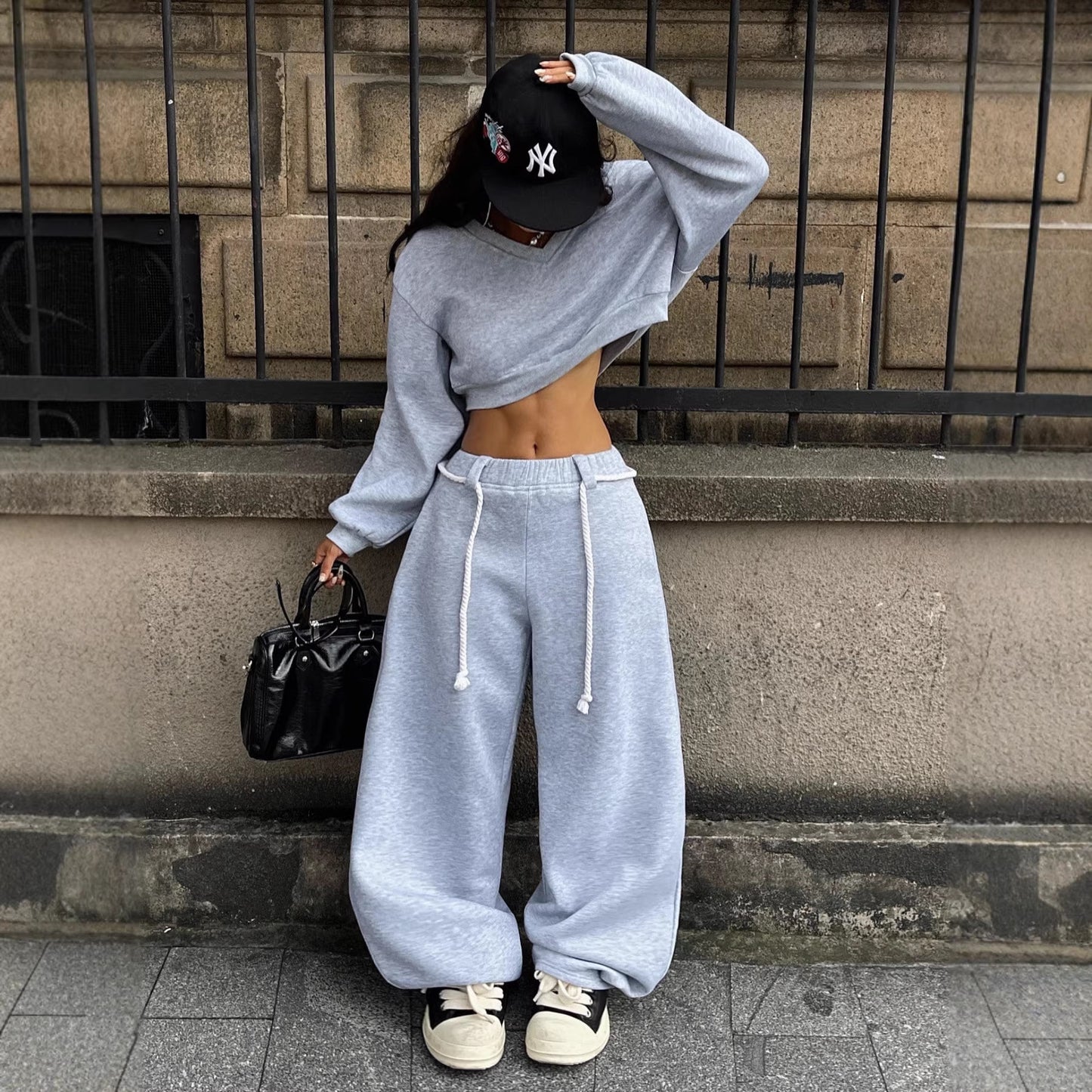 Women's Fashionable Long-sleeve Sporty Casual Hoodie Set