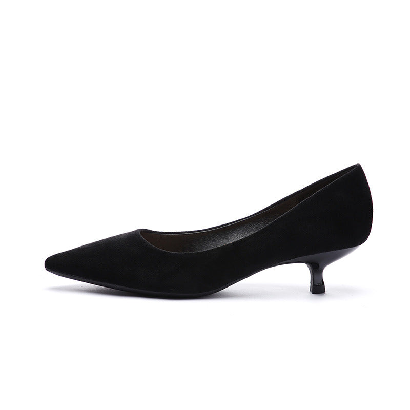 Black High Heels Women's Stiletto Work Shoes