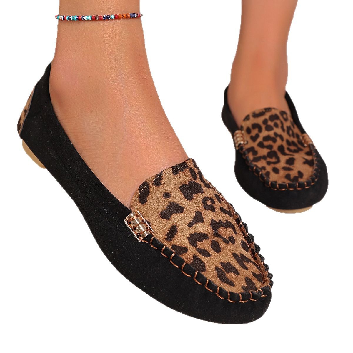 Flade slip-on sko til kvinder, loafers, store damestørrelser