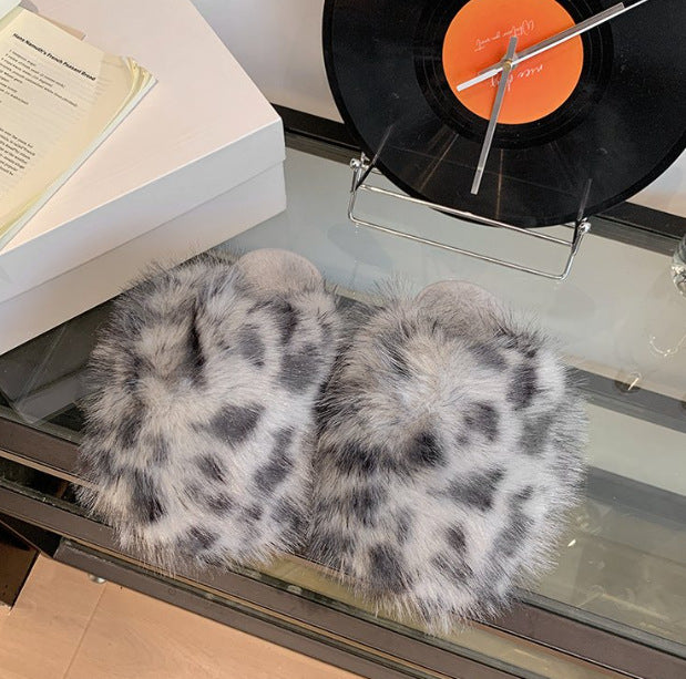 Large Size Solid Color Fluffy Soft Bottom Winter Baotou Home Warm Multi-color Cotton Slippers