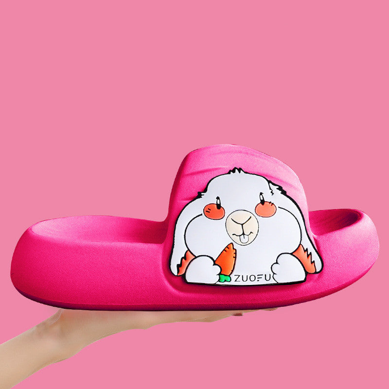 Indoor Home Thick Soled Rabbit Slippers