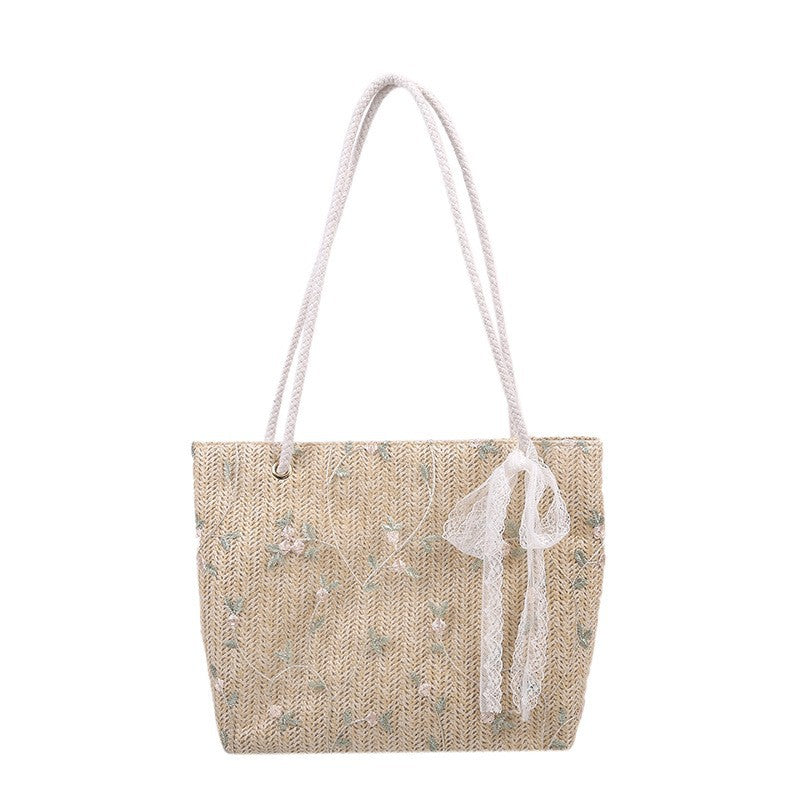 Fashion Women's New All-match Bow Woven Bag