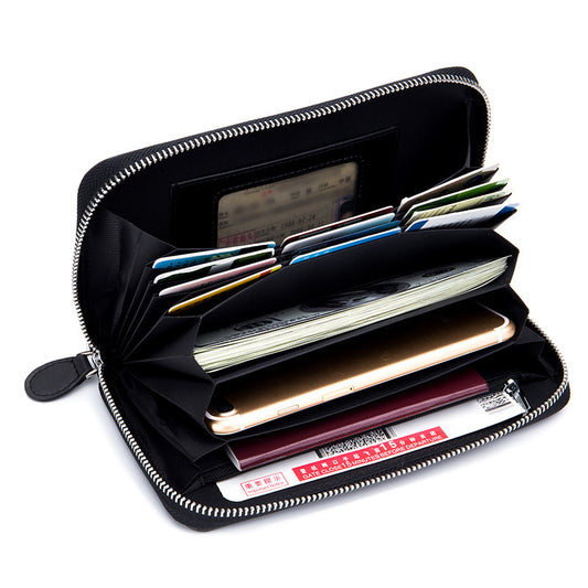 Leather Practical Foreign Trade Long Zipper Wallet