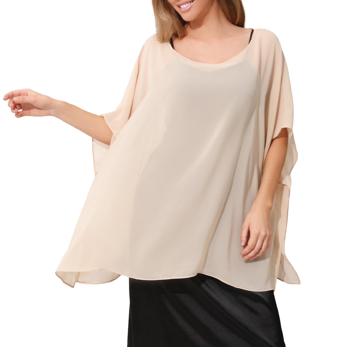 Womens Minimalist Shawl Loose-fitting Versatile Top
