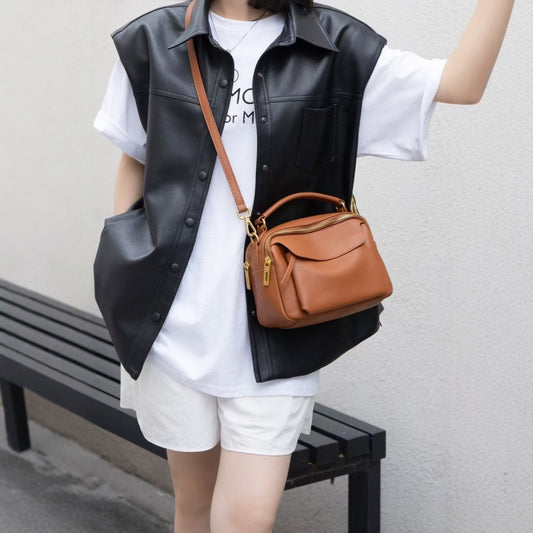 Temperament Leisure Multi-compartment All-match Shoulder Messenger Handbag