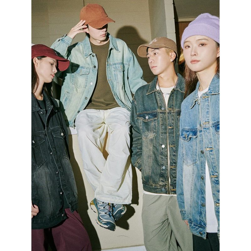 Oversize Washed-out Vintage High Street Couple Jacket