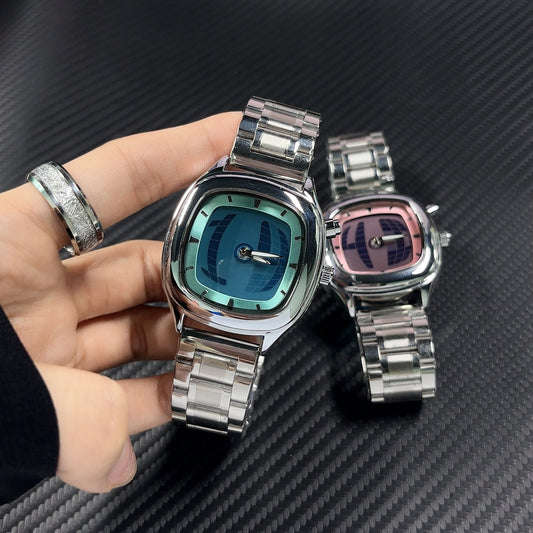Retro-style Digital Display Watch With Hands And Numbersexclusive Trendy Quartz Timepiece