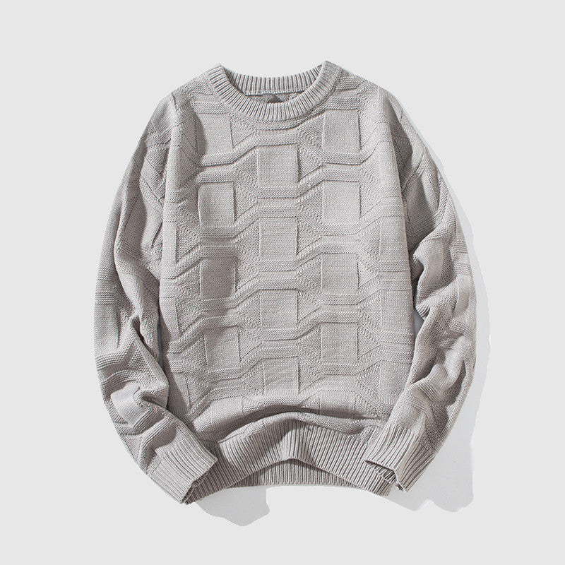 Knit Sweater Men's Autumn New Round Neck Sweater