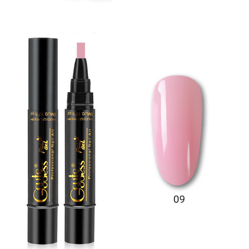 Nail Glue Pen 3 In 1   One-step Glue Phototherapy Plastic Nail Magnet Pen French Water Ripple Cat Eye Strong Magnet Pen DIY Manicure Tool Pen