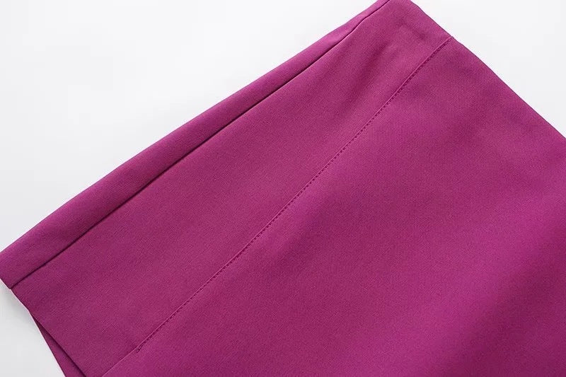 Vintage shorts med høj talje og slids foran til kvinder