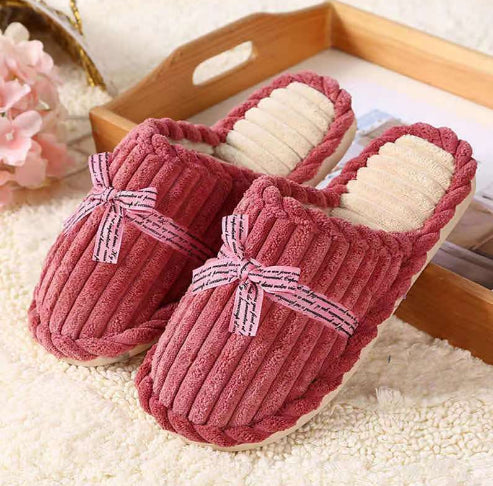 Cotton Slippers Autumn And Winter Room Inner Velvet Couple Platform Plus Non-slip Warm Cotton Shoes