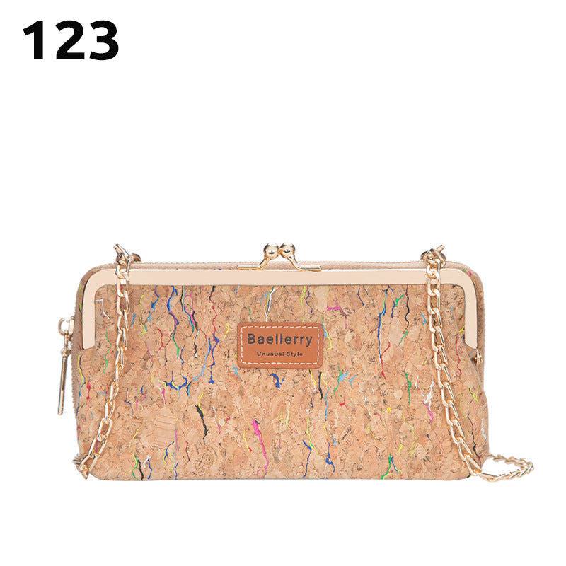 Women's Fashion Cross Section Print Multifunctional Zipper Shoulder Crossbody Bag