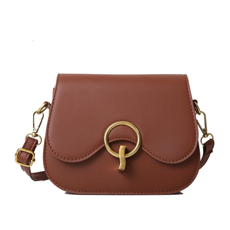 Women's Korean Vintage Simple Saddle Bag