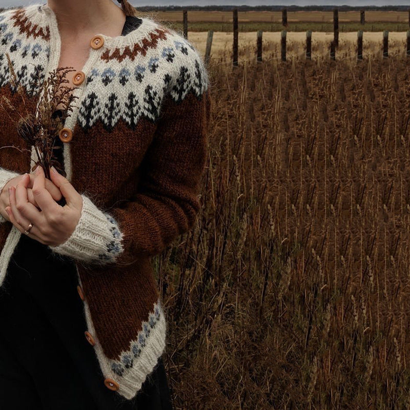 Womens French-style Sweater Cardigan Jacket Top