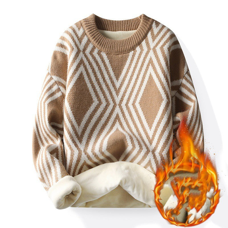 Rundhalset Cashmere Sweater Herrestrik