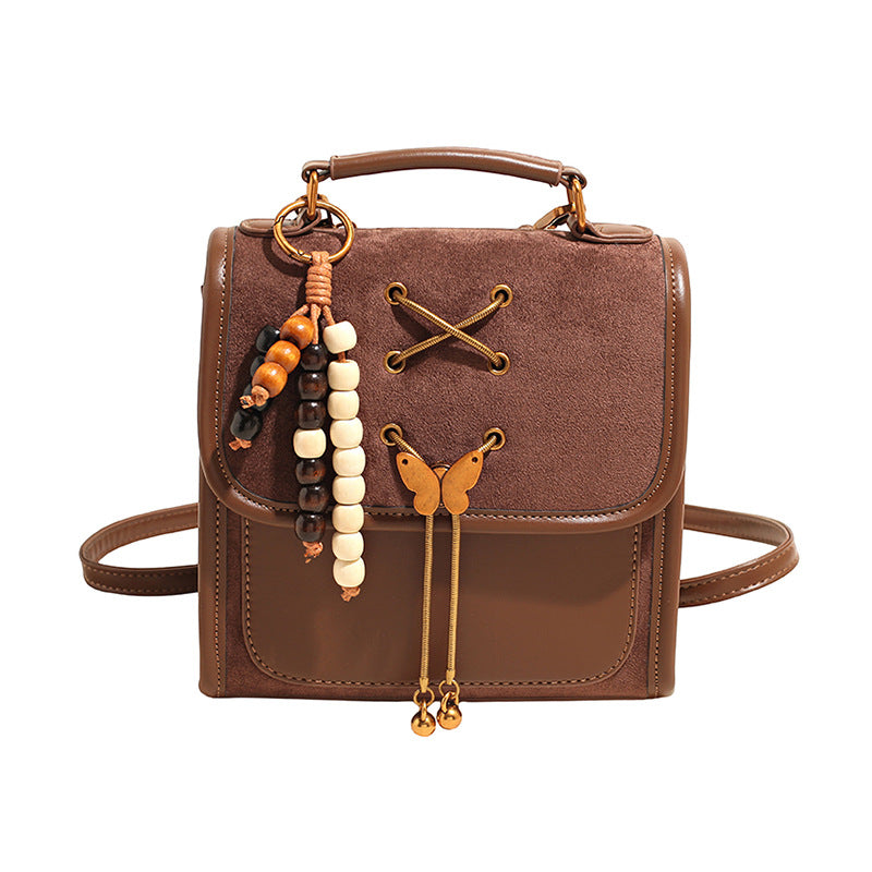 Textured Crossbody Commuter Backpack For Students