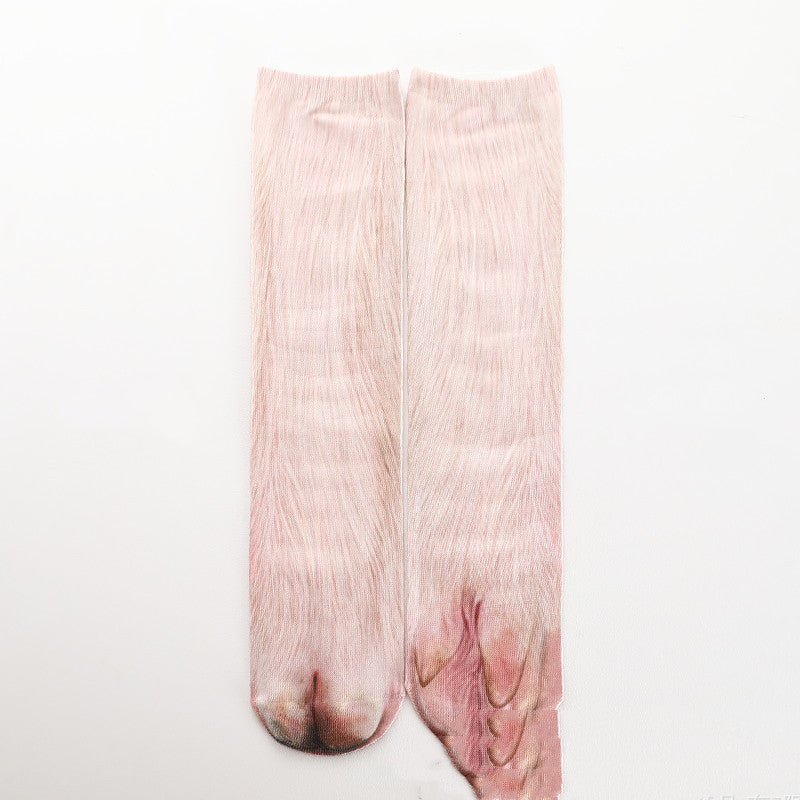 Heat Transfer 3D Printing Socks Animal Hoof Long Tube