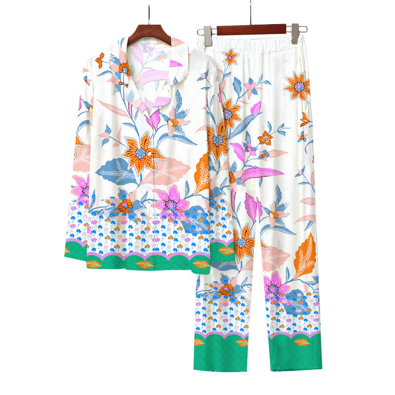 European And American Style 3D Digital Printed Button-up Shirt Comfortable Pajama Pants