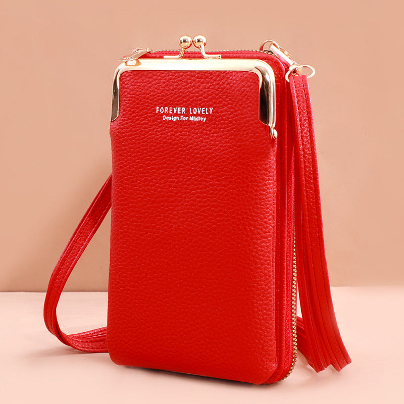 Korean Style Pull Crossbody Bag Chain Vertical Ladies Bag
